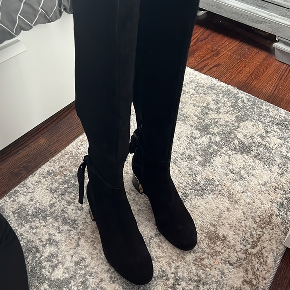 Brand new Tory Burch black suede thigh high boots - Picture 10 of 11